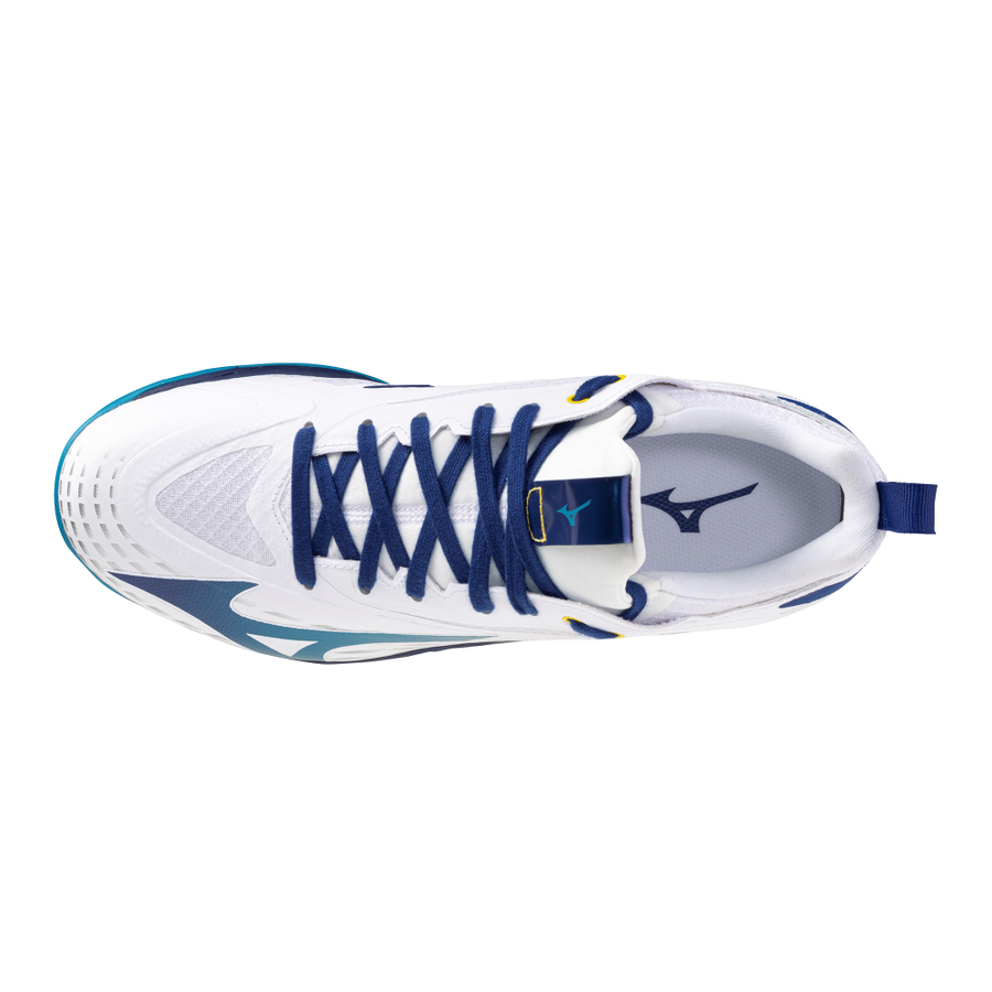 Mizuno WAVE DRIVE NEO 4 White/Bellwether Blue/Fjord Blue